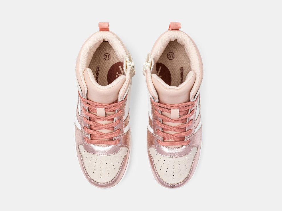 Street-Turnschuhe hoch rosa Mädchen 2