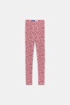 Leggings longs léopard en jersey marron Fille