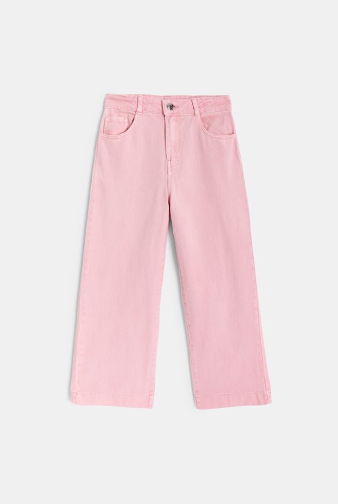 Rosa Stoffhose für Mädchen 2