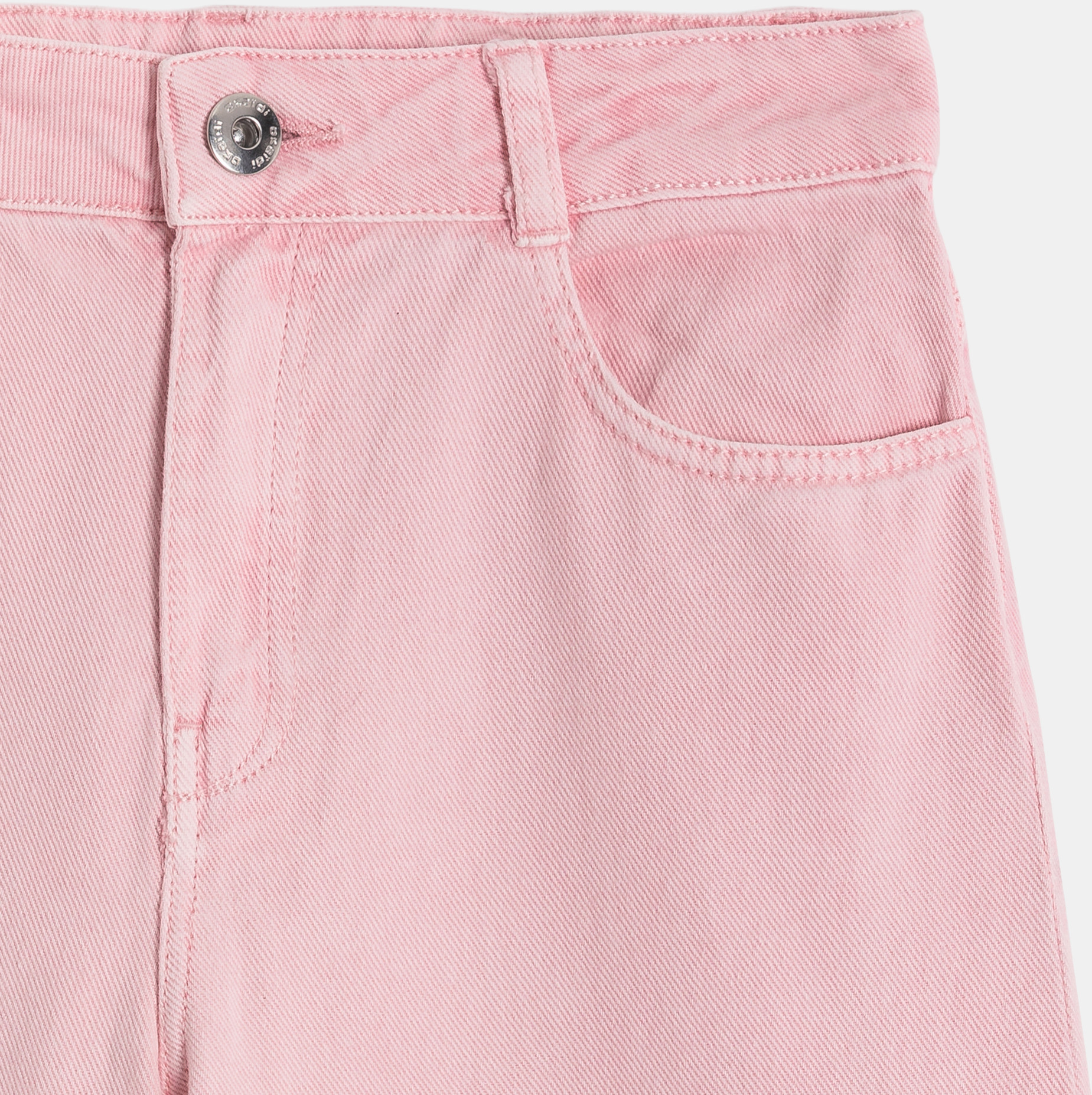 Pantalon rose en toile Fille