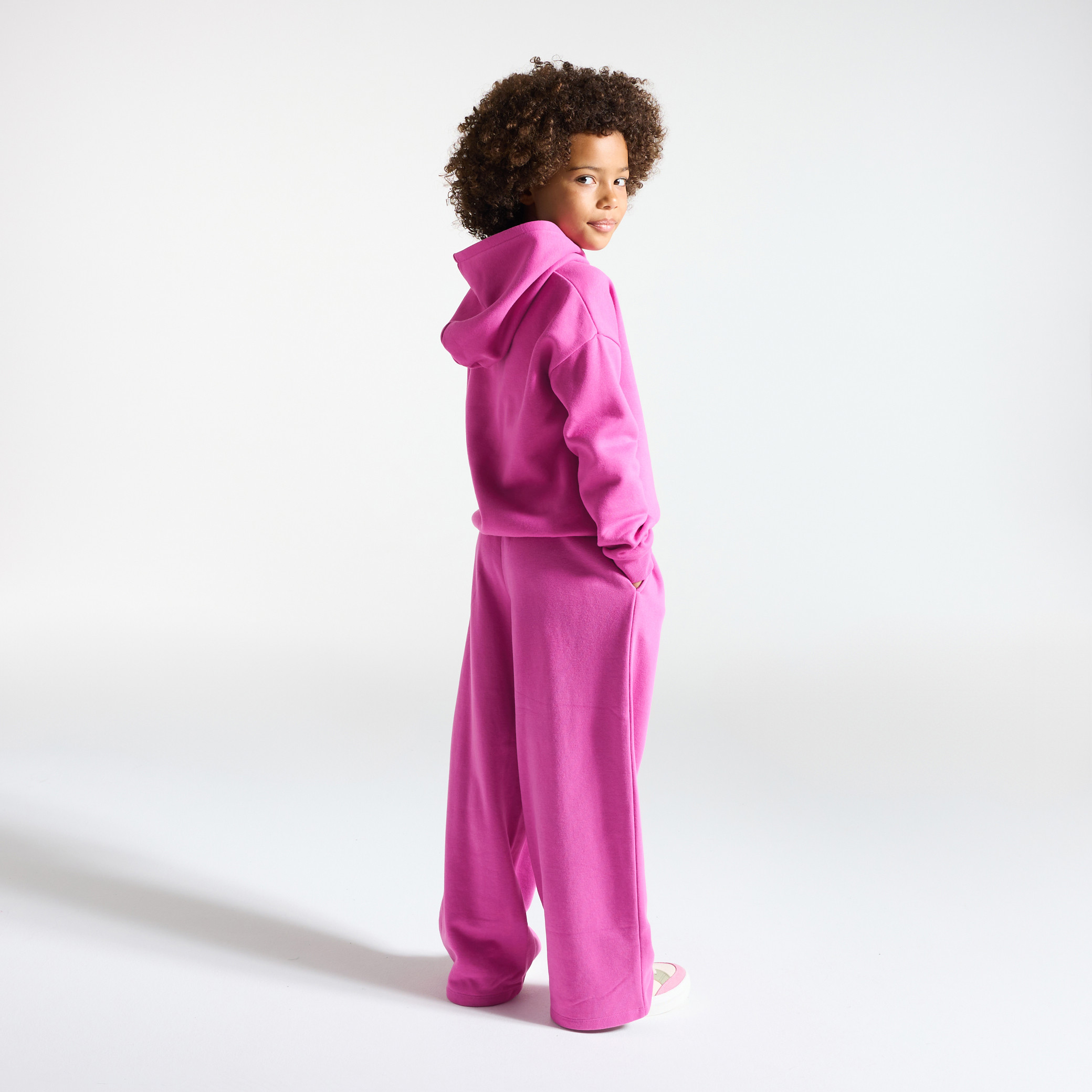 Pantalon Paperbag Fille Avec Ceinture Foulard Imprimée - Blush, Fille