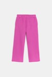 Jogging en molleton uni coupe large rose Fille