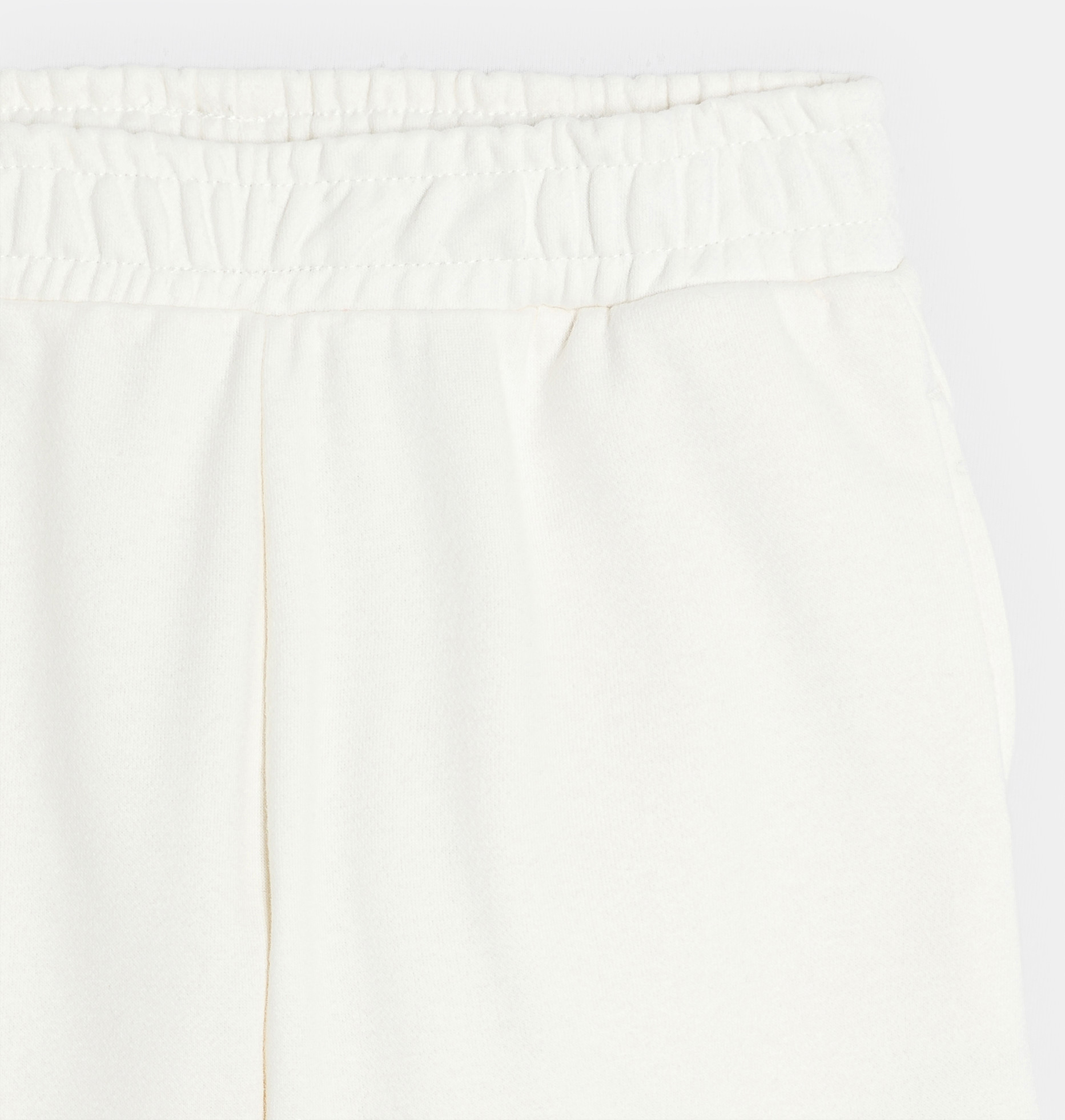 Jogging en molleton uni coupe large blanc Fille