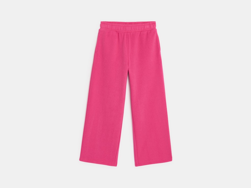 Jogginghose rosa aus Molton weiter Schnitt Mädchen 2