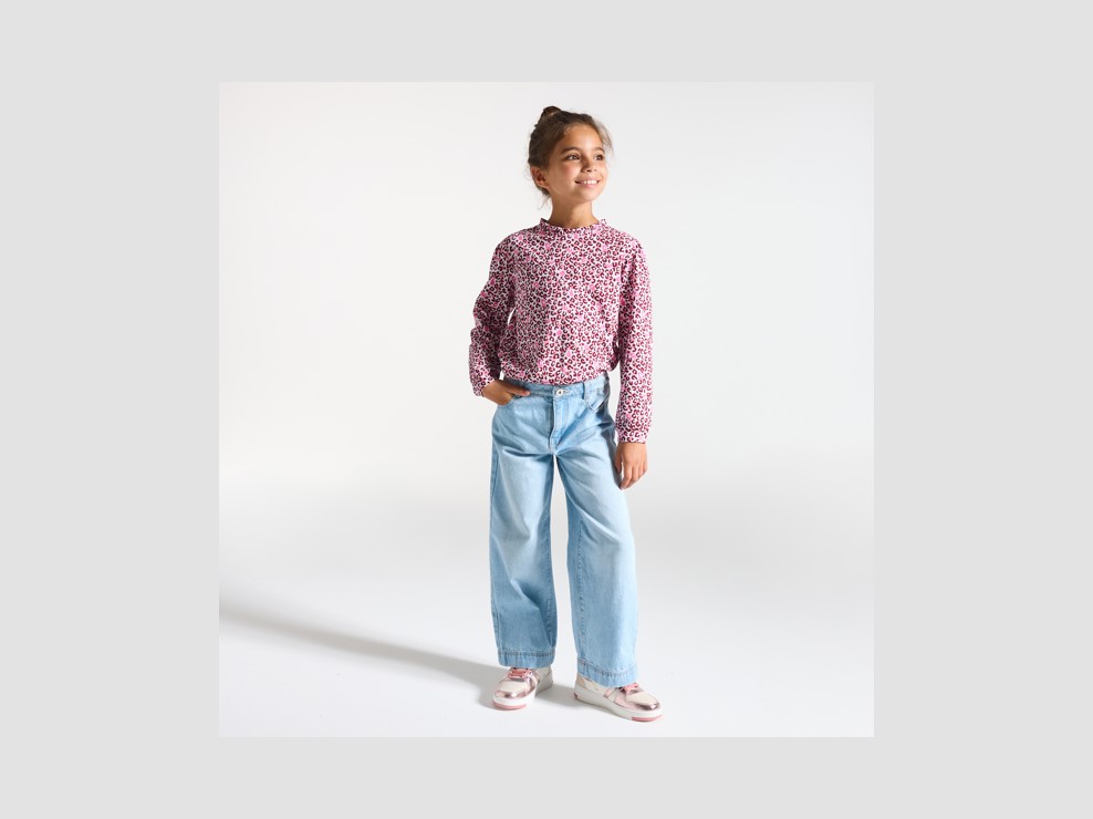 T-Shirt Leopard rosa Mädchen 1
