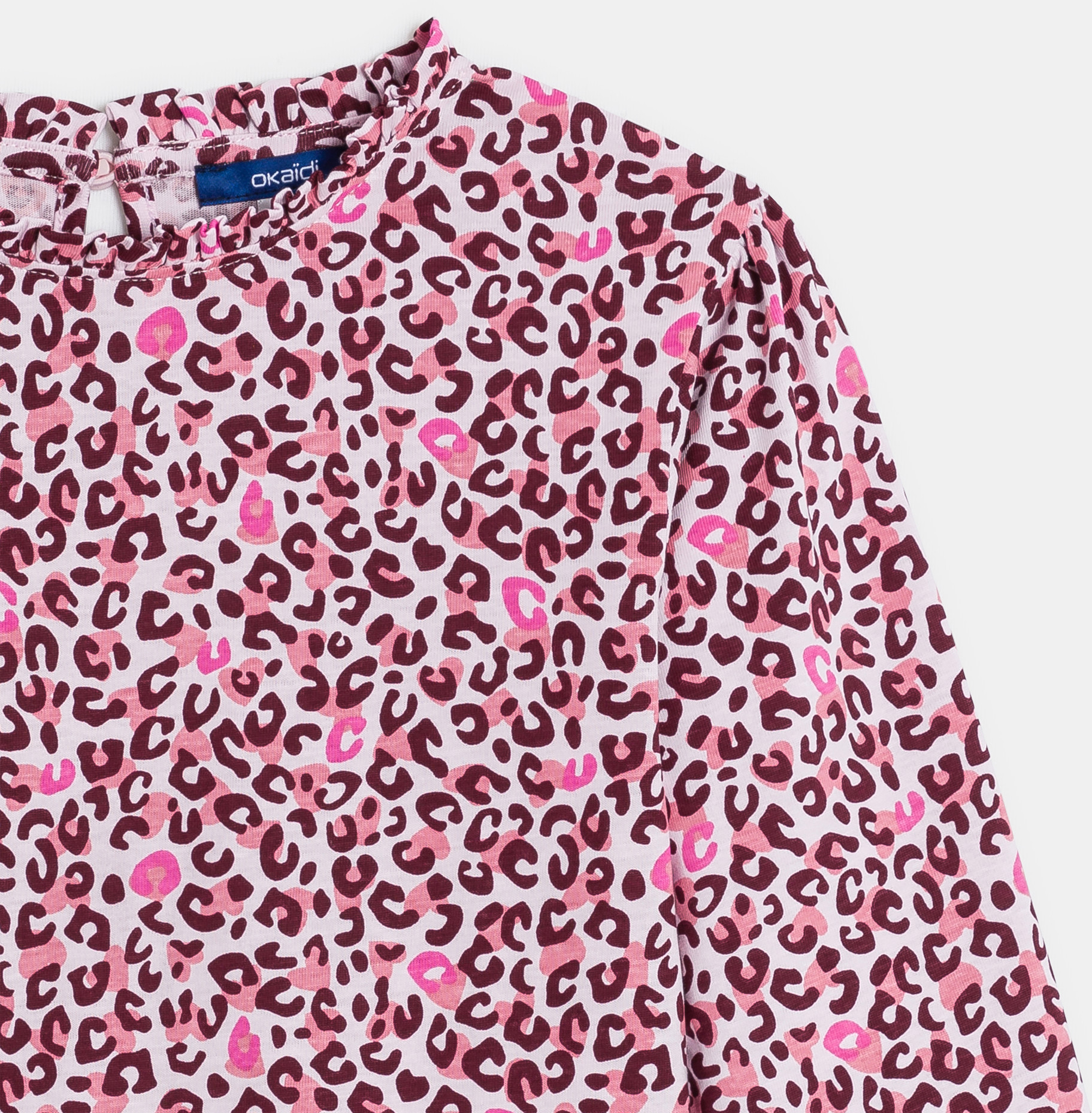 T-shirt léopard rose Fille