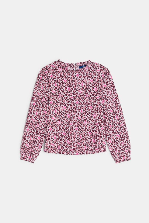 T-shirt léopard rose Fille 2