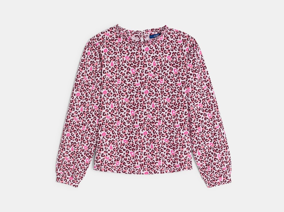 T-shirt léopard rose Fille 2