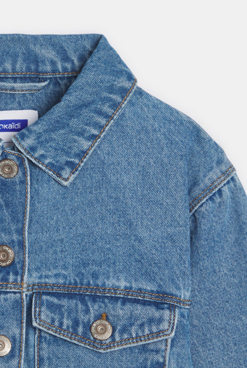 Veste en jean bleu Fille