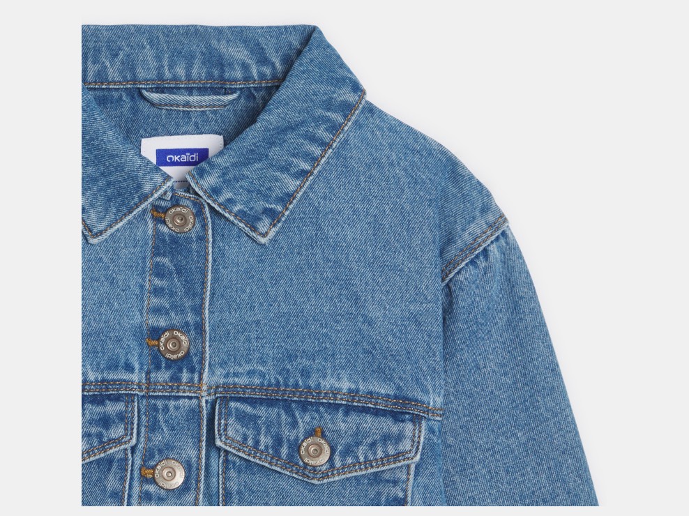 Veste en jean bleu Fille 2