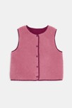 Gilet réversible fille rose
