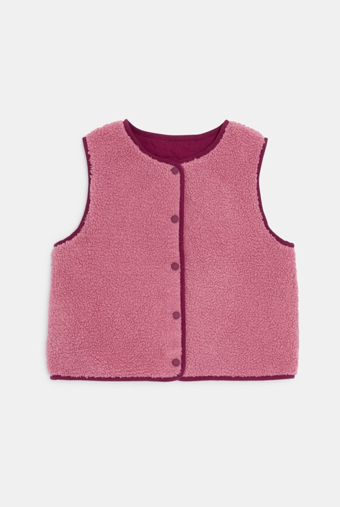 Wendbare Weste Mädchen rosa 1