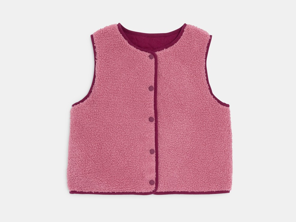 Wendbare Weste Mädchen rosa 2