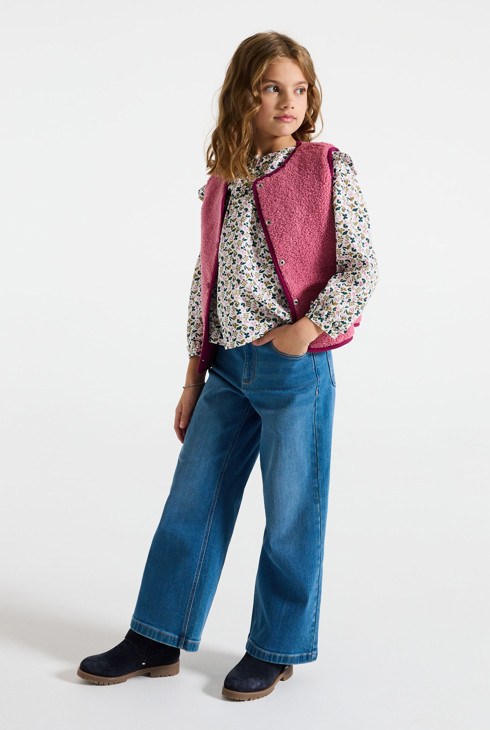 Wendbare Weste Mädchen rosa 1