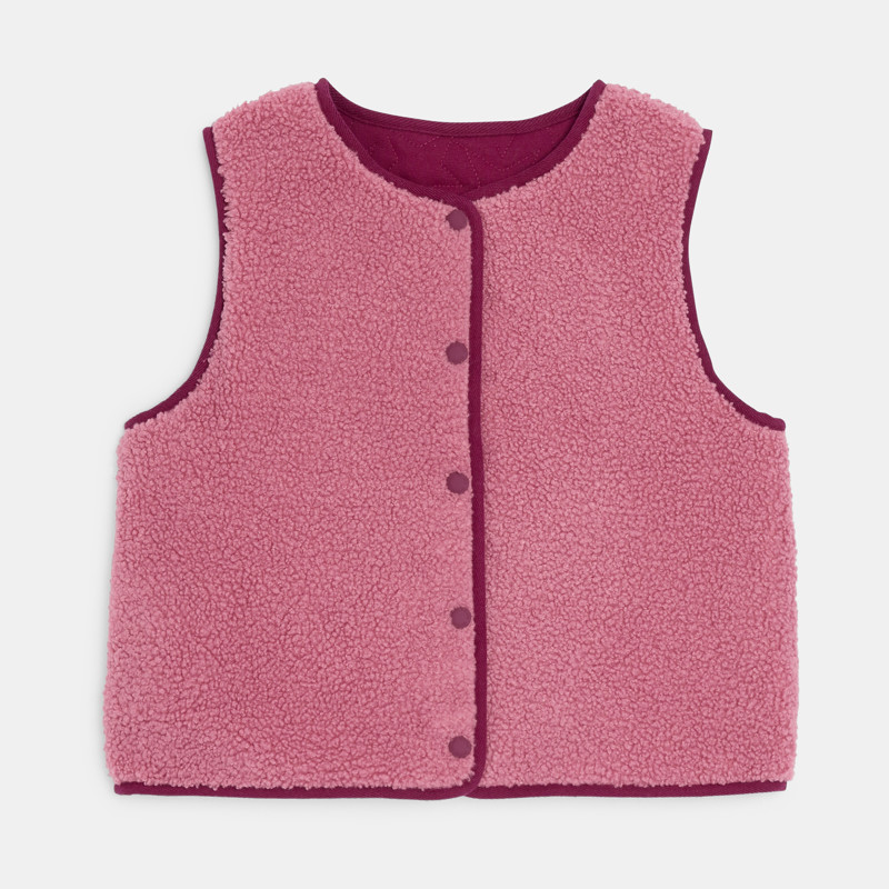 Wendbare Weste Mädchen rosa