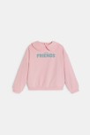 Pull col Claudine amovible fille rose