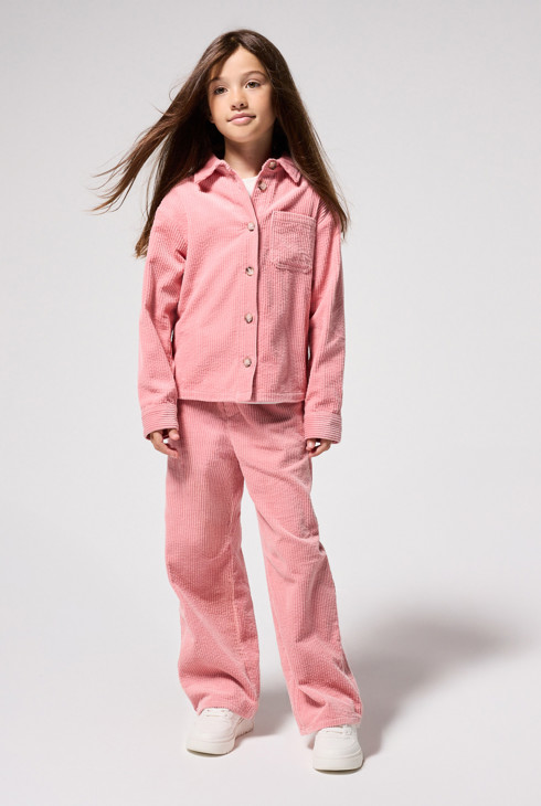 Cordhemd Mädchen rosa 2