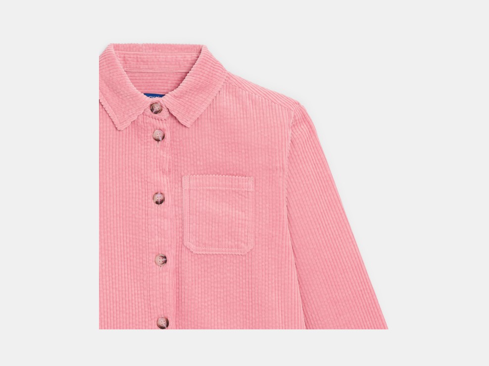 Cordhemd Mädchen rosa 2