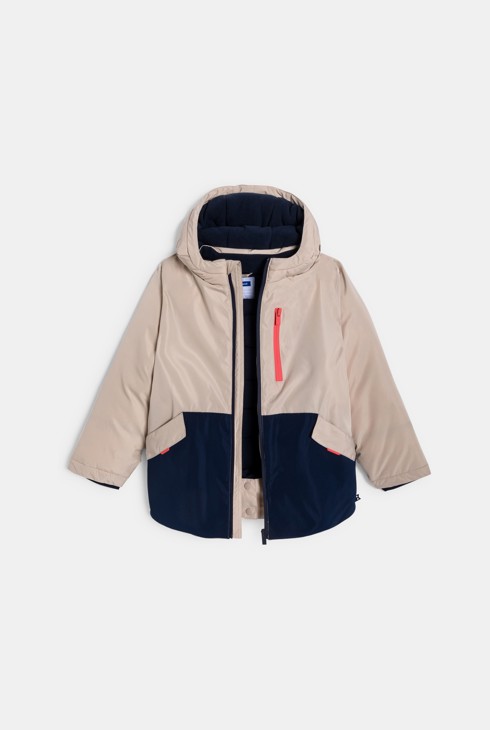 Winterparka beige Jungen 2