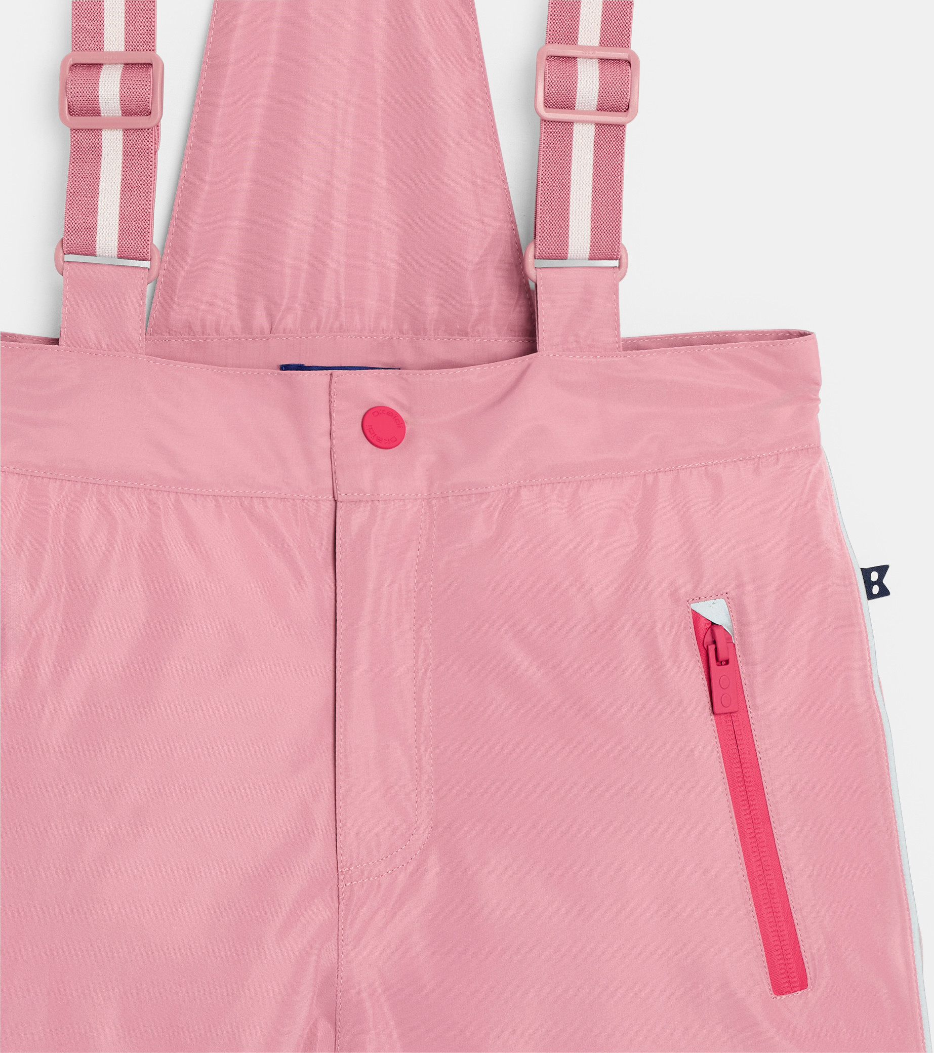 Skihose mit Hosenträgern rosa Mädchen 2