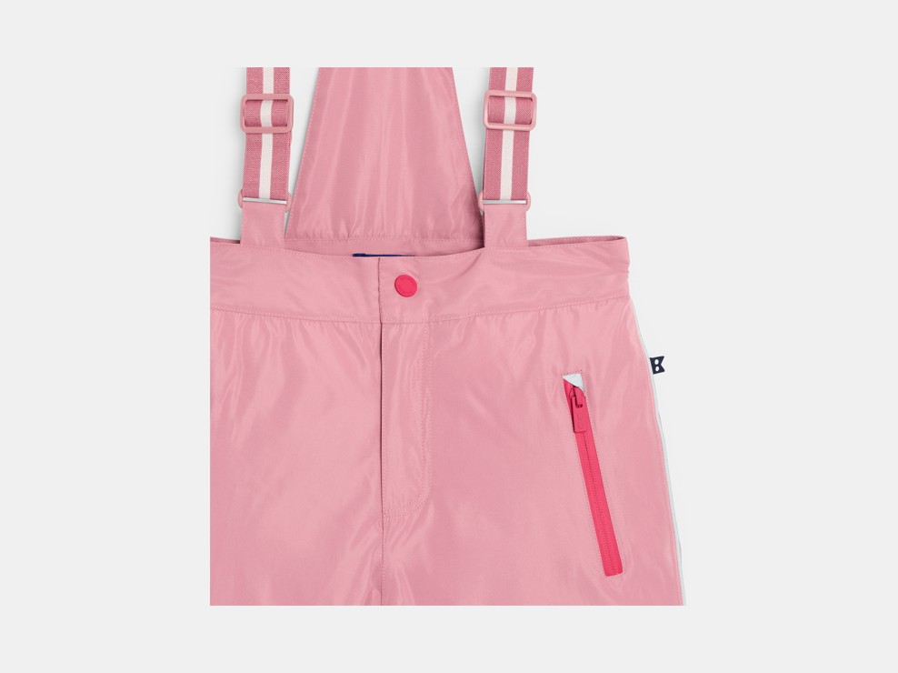 Pantalon de ski à bretelles rose Fille 2