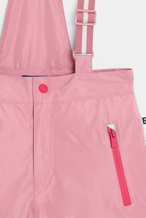 Pantalon de ski à bretelles rose Fille 2