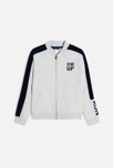 Sweat-shirt en molleton bicolore gris Garçon