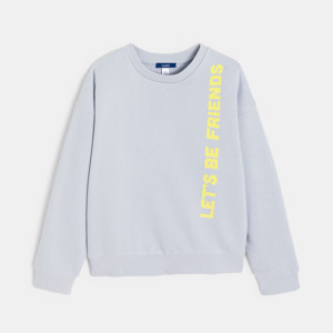Graues Sweatshirt mit Schriftzug für Jungen