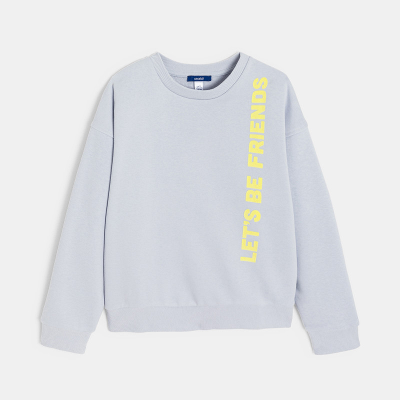 Graues Sweatshirt mit Schriftzug für Jungen