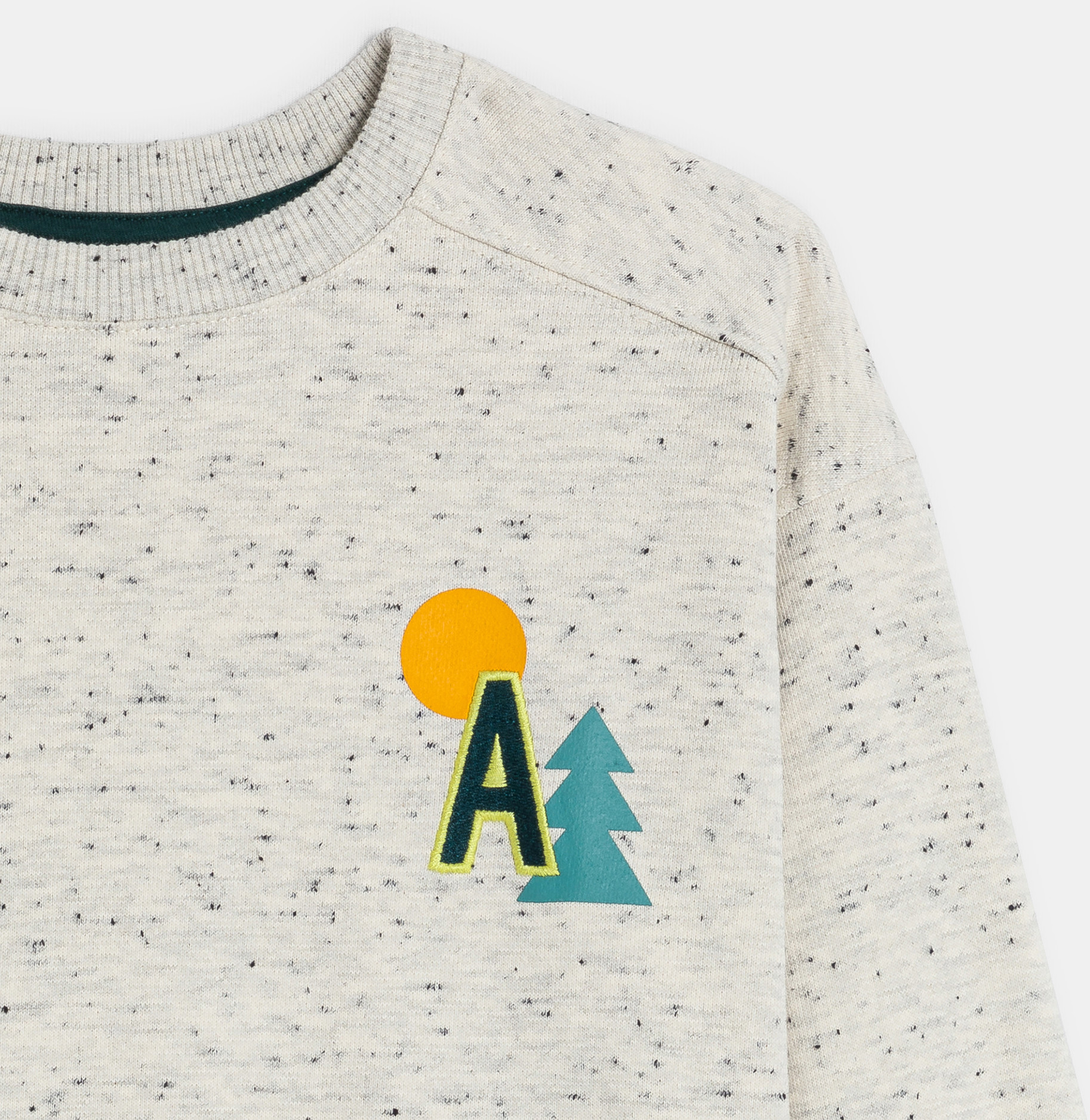 Sweat-shirt moucheté écru Garçon