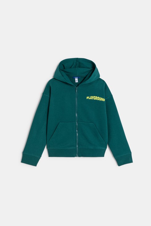 Felpa verde per bambino 1
