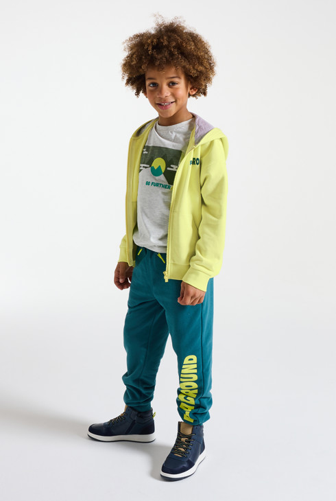 Boy's yellow hoodie 1