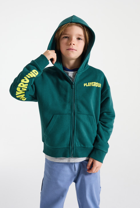 Sweatshirt Jungen grün 2