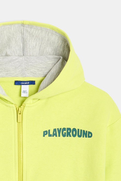 Sweat-shirt à capuche jaune Garçon