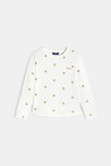 T-shirt manches longues petits cœurs Fille