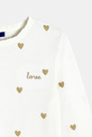 Camiseta de manga larga pequeños corazones niña 2
