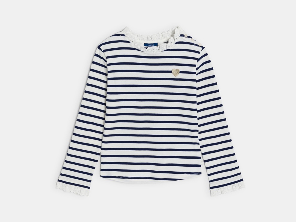 T-Shirt gestreift weiß 2