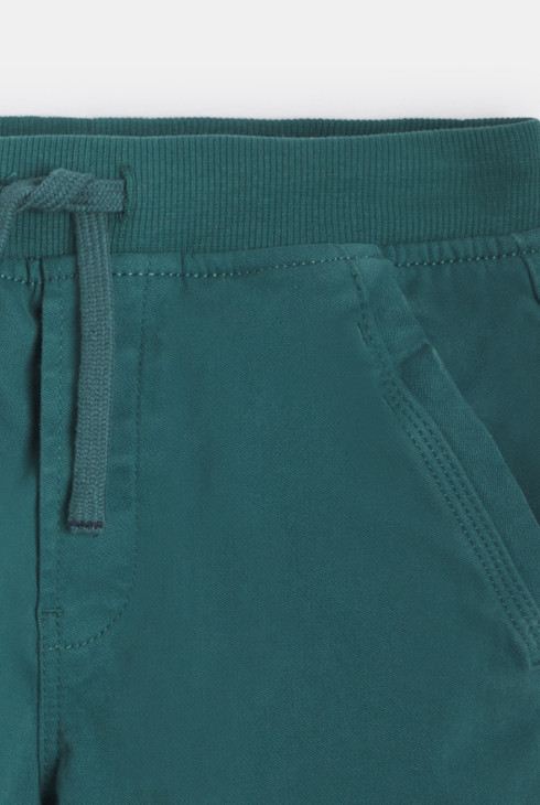 Pantalon jogpant en toile vert Garçon