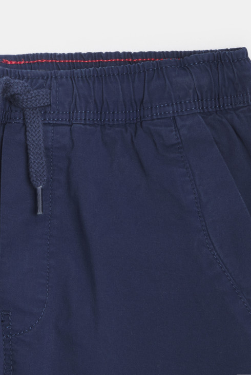 Pantalon chino uni bleu marine Garçon