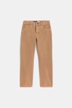 Pantalon droit en toile marron clair Garçon