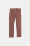 Pantalon large surpiqué marron garçon