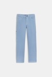 Pantalon worker surpiqué bleu garçon