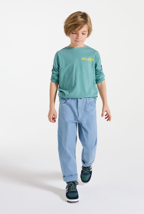 Workerhose mit Ziernaht blau Jungen 1