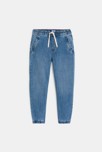 Jean coupe jogger denim bleu clair garçon