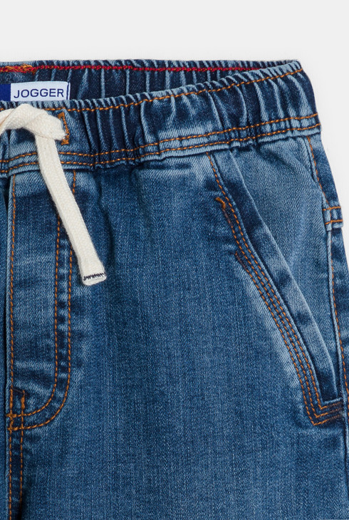Jean coupe jogger denim bleu garçon