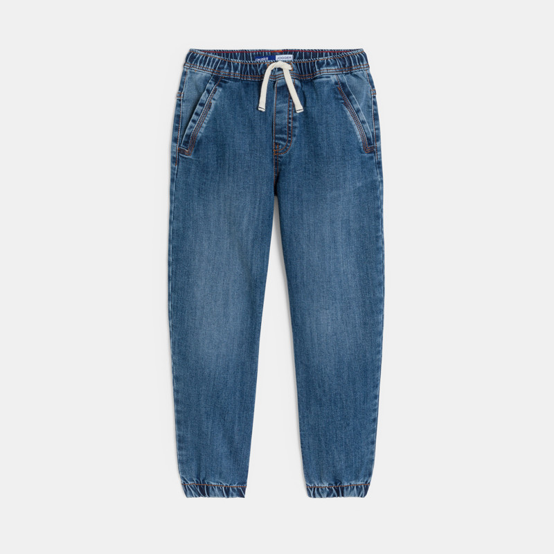 Jeans mit Jogger-Schnitt aus blauem Denim für Jungen