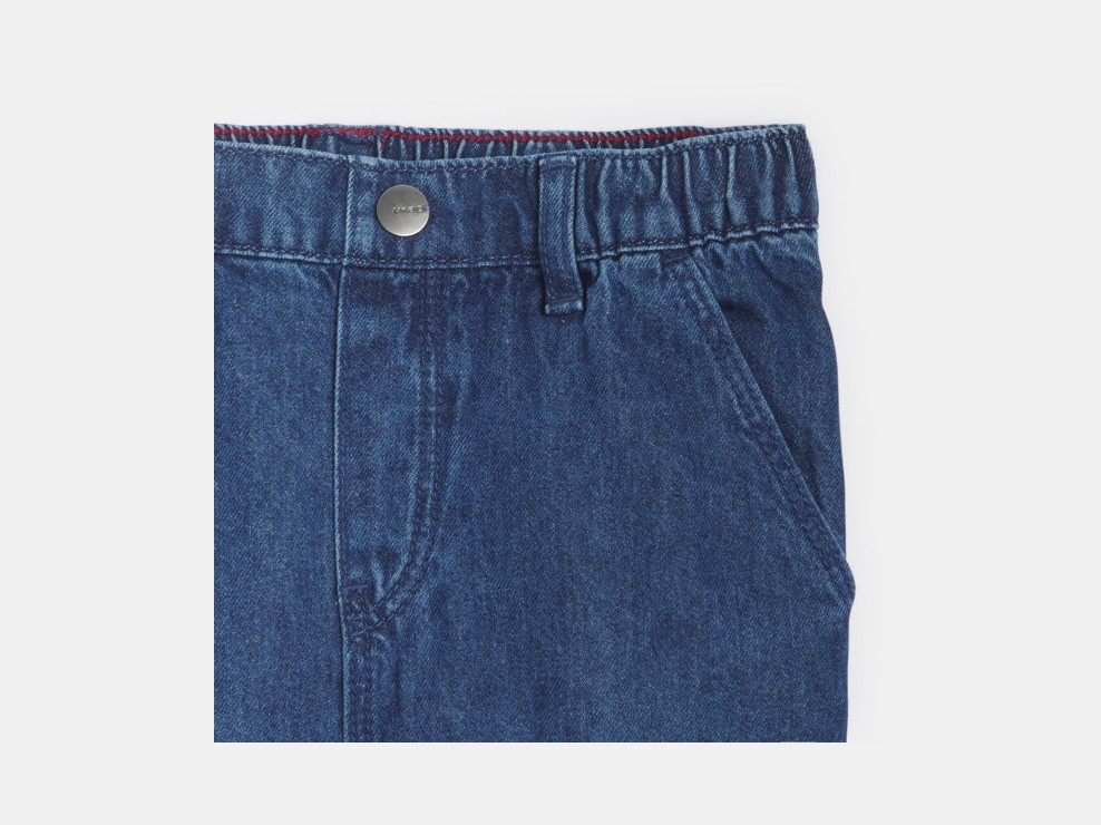 Jean cargo bleu délavé Garçon 2