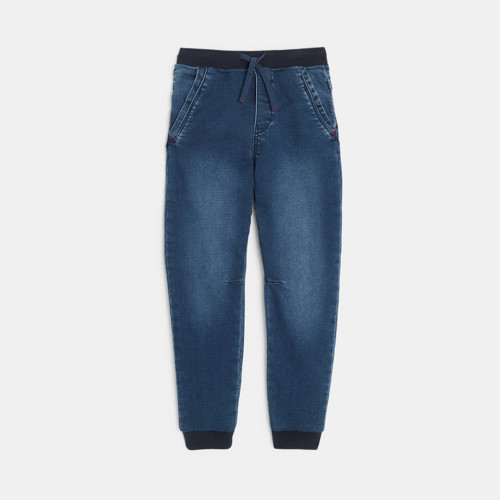 Jean Jogpant En Denim Délavé Garçon - Denim Bleu Stone - 14A - OKAIDI