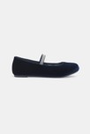 Ballerine velours bleu marine fille