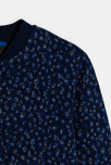 Blouson teddy maille imprimée bleu fille